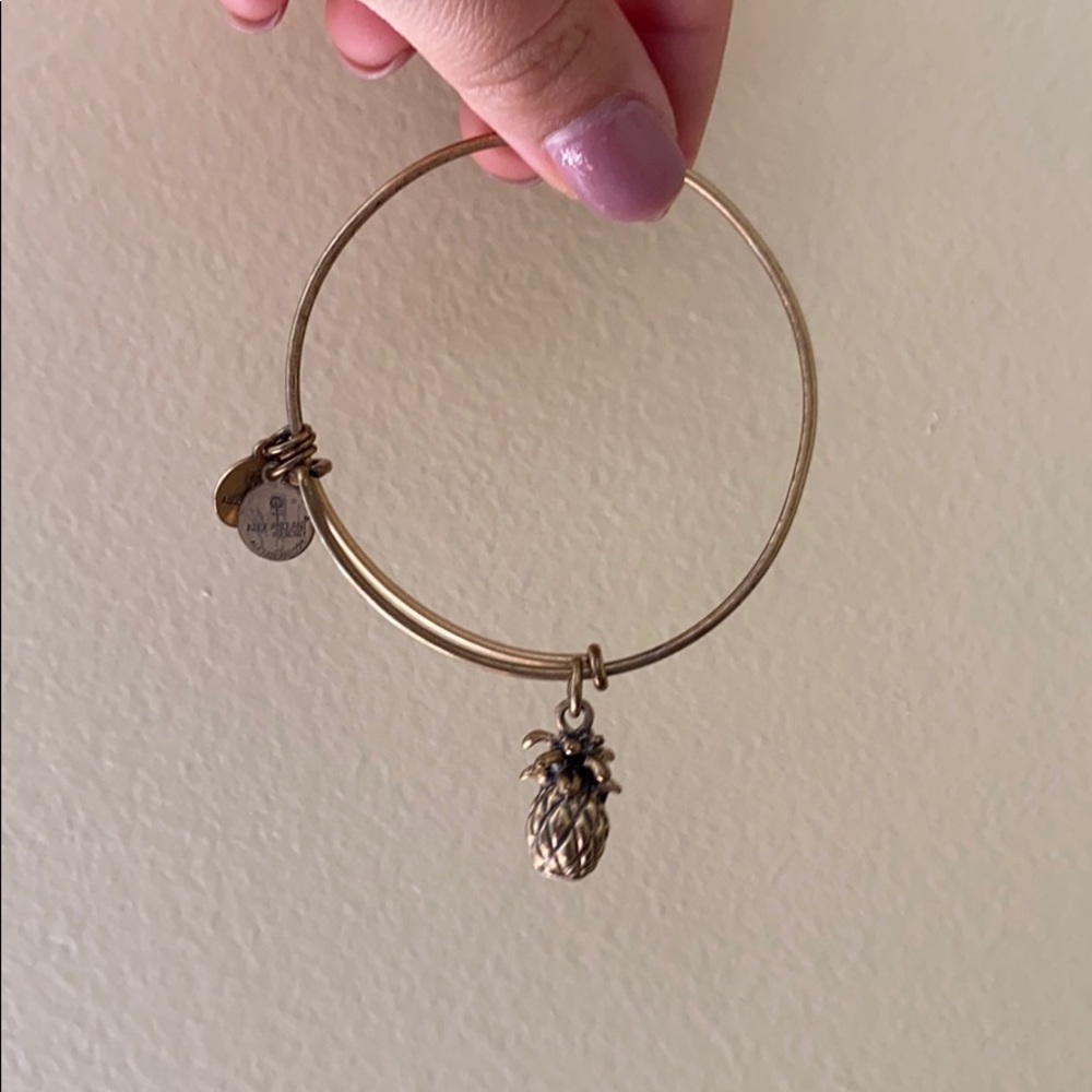 Alex and Ani Gold Pineapple Charm Bracelet